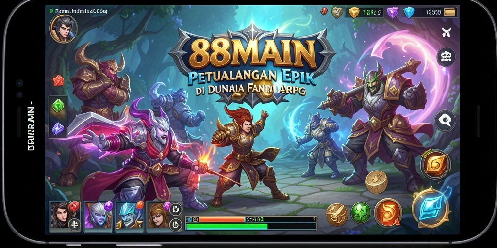 Screenshot gameplay ARPG dari 88MAIN memperlihatkan aksi memukau di dunia fantasi.