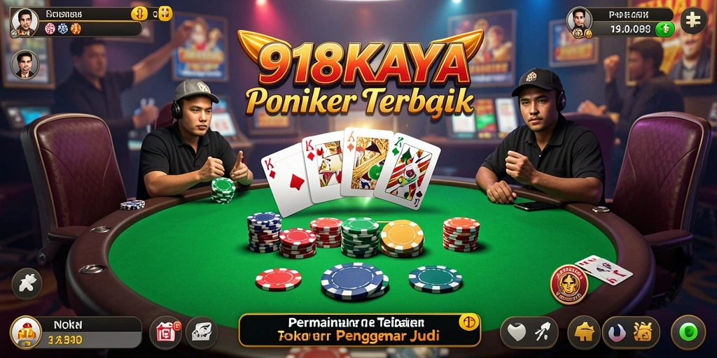 Tampilan menarik dari gameplay poker di 918KAYA.