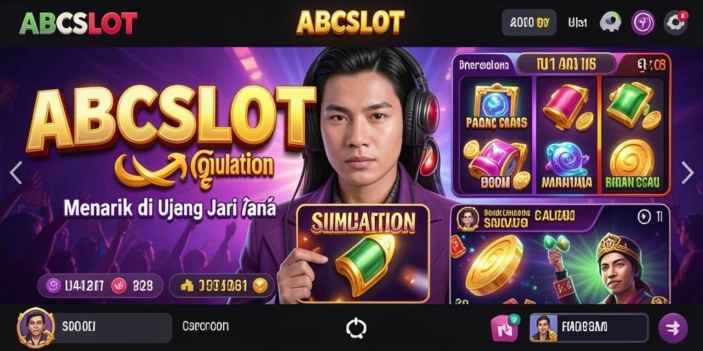 Screenshot gameplay yang menarik dari ABCSLOT dengan elemen Simulation.
