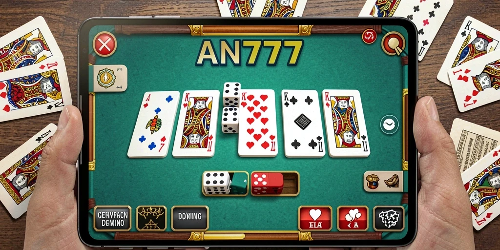 Tampilan gameplay AN777 yang seru dan mengasyikkan saat bermain Domino.