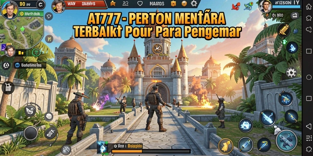 Tampilan gameplay AT777 yang penuh aksi dalam Tower Defense.