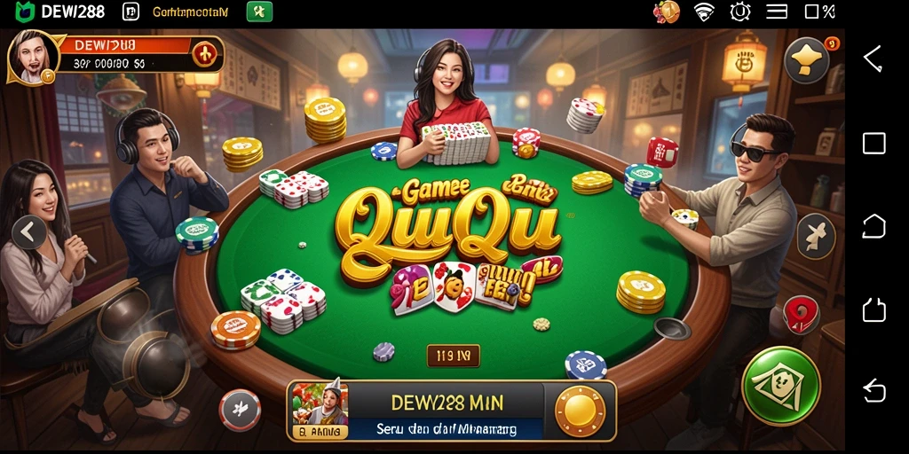 Tampilan seru gameplay QiuQiu di DEWI288.
