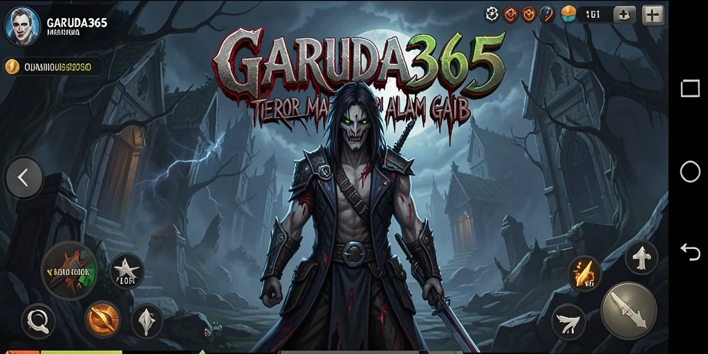 Tangkapan layar gameplay GARUDA365 dengan suasana horor yang mencekam.