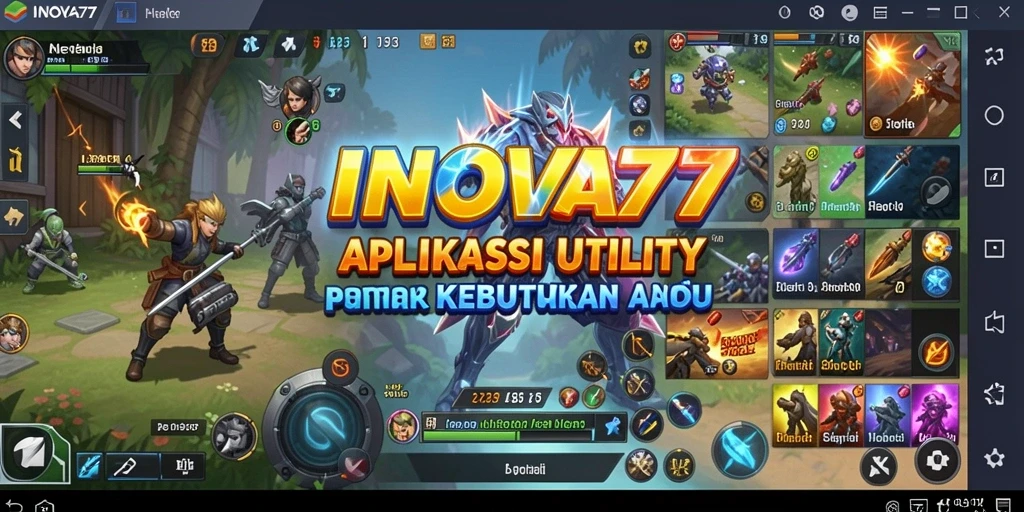 Tampilan antarmuka utama INOVA77 yang user-friendly dan intuitif.