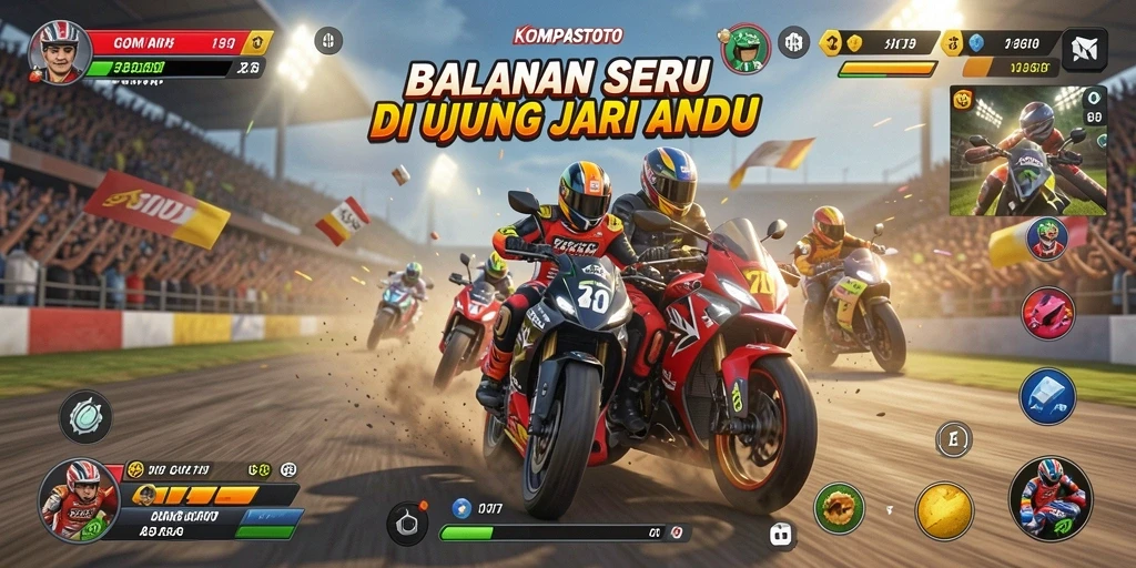 Gameplay seru dan intens dalam balapan KOMPASTOTO.