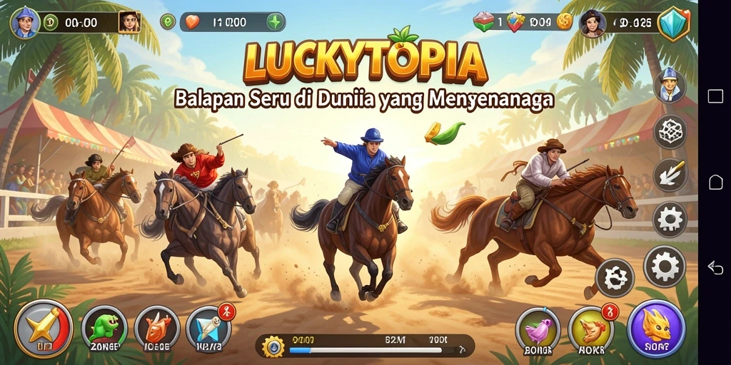 Screenshot gameplay balapan yang penuh aksi dan tantangan.