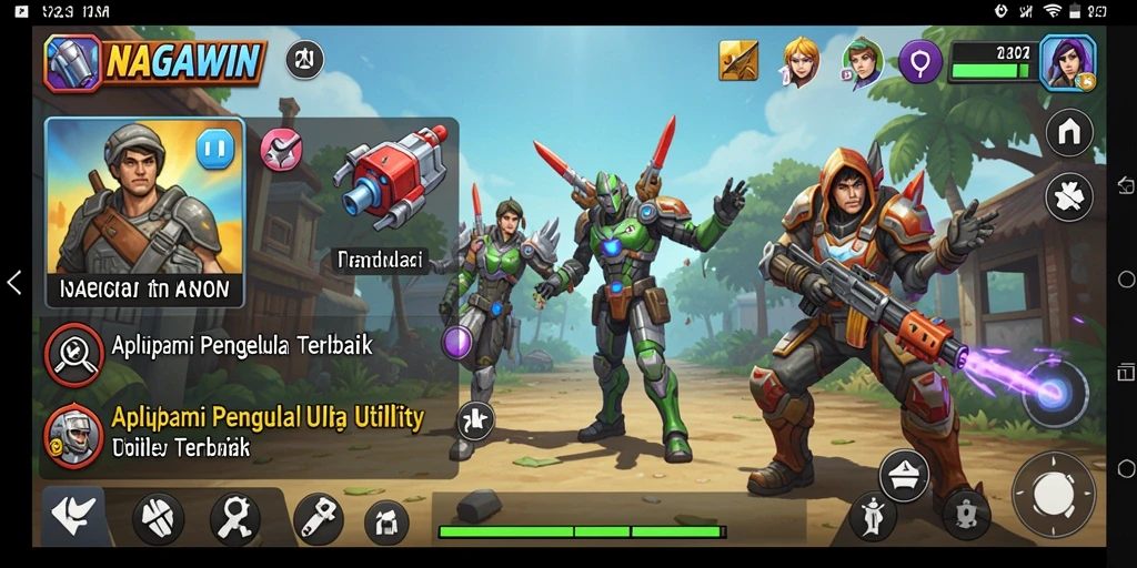 Screenshot gameplay aplikasi NAGAWIN yang intuitif dan interaktif.