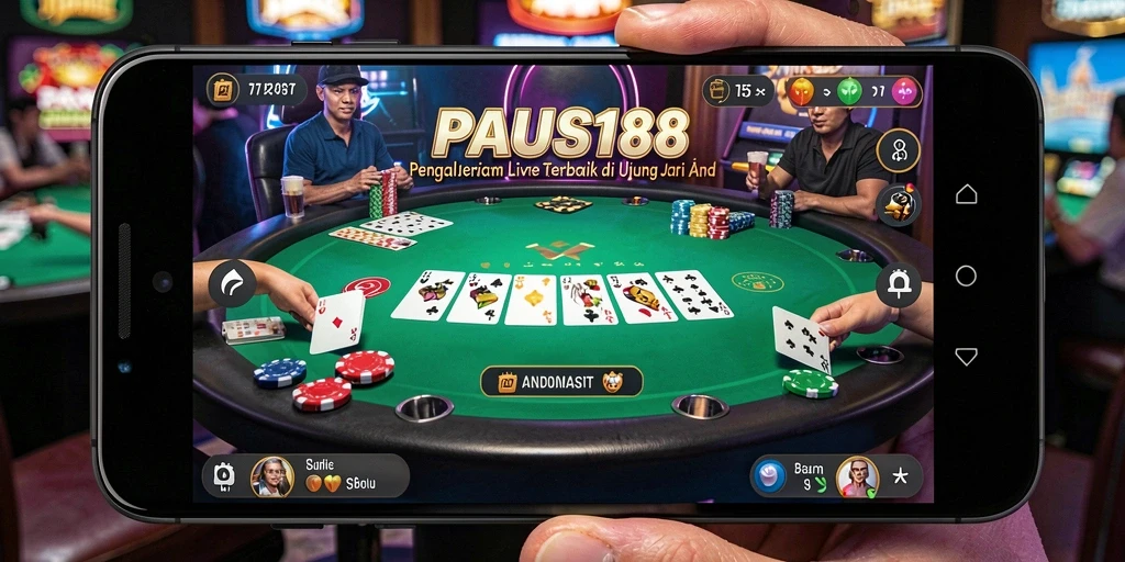 Screenshot gameplay PAUS188 dengan dealer langsung di meja roulette.