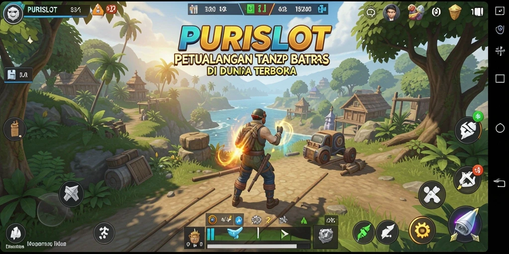 Tampilan gameplay <strong>PURISLOT</strong> yang memukau dalam dunia terbuka.