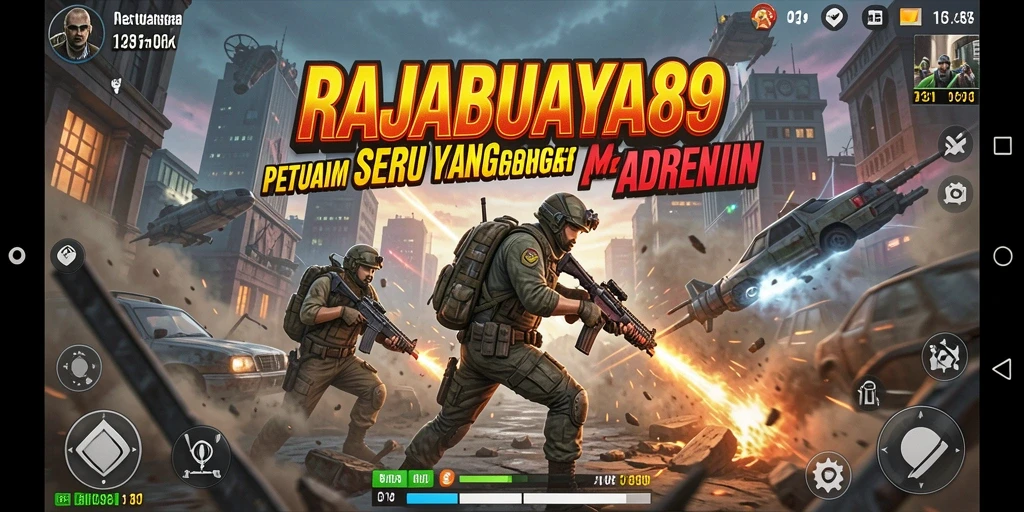 Tampilan gameplay dinamis dari RAJABUAYA89 yang penuh aksi.