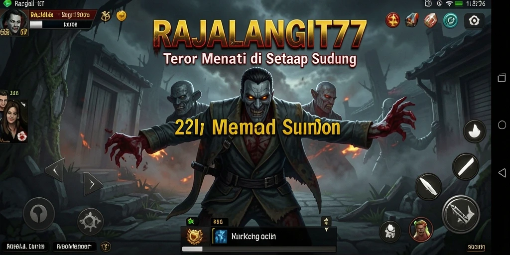 Tampilan gameplay RAJALANGIT77 yang mencekam dan seram.
