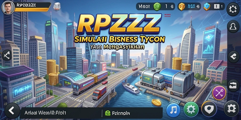 Gameplay intens dalam simulasi bisnis Tycoon.