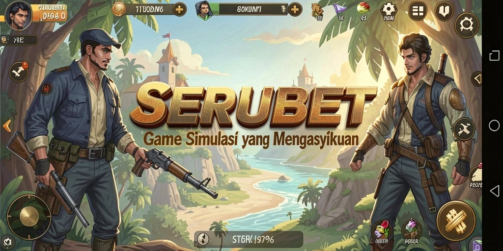 Tangkapan layar SERUBET memperlihatkan aksi gameplay simulasi yang dinamis.