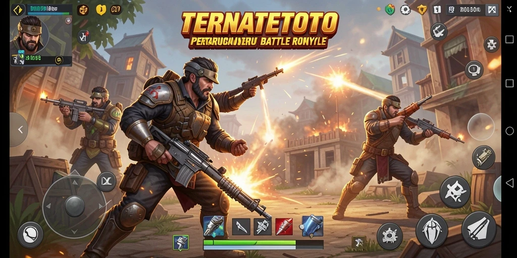 Gameplay seru TERNATETOTO di medan pertempuran Battle Royale.