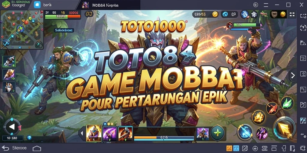 Tampilan pertempuran seru di TOTO1000 dengan strategi MOBA.