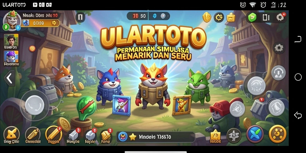 Screenshot gameplay ULARTOTO yang menunjukkan aksi seru dalam simulasi.