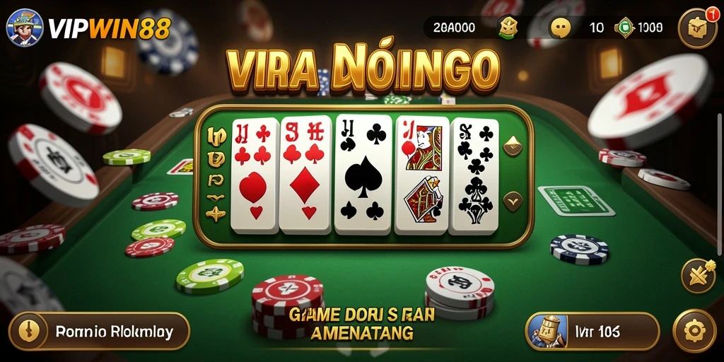 Screenshot utama VIPWIN88 menampilkan gameplay Domino yang menarik.